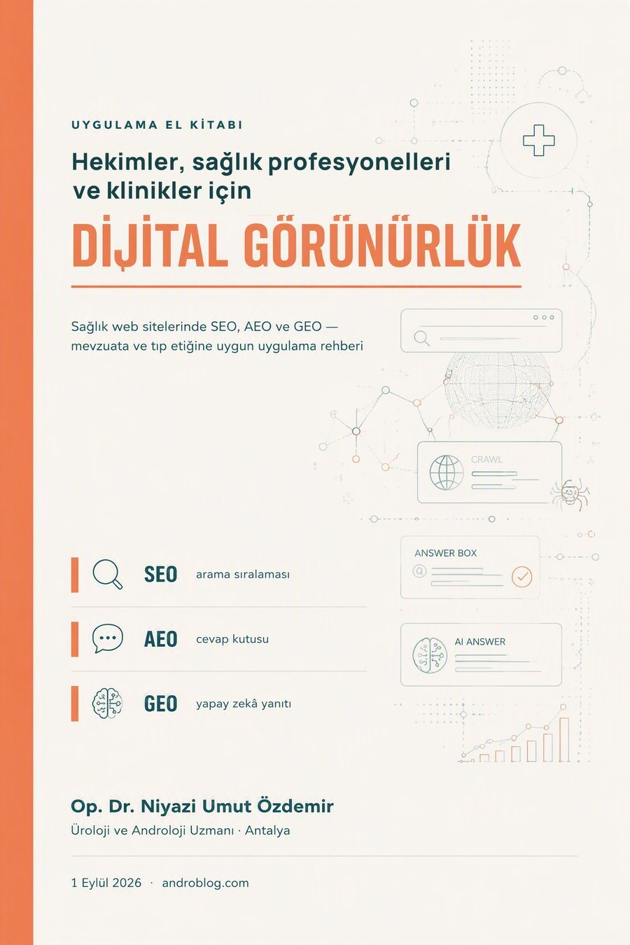 Hekimler, Sağlık Profesyonelleri ve Klinikler İçin Dijital Görünürlük kitabının kapağı