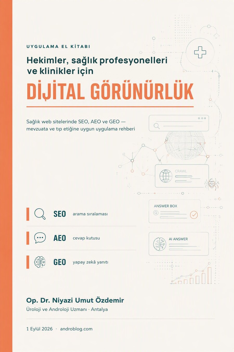 Kitap kapağı: Hekimler, Sağlık Profesyonelleri ve Klinikler İçin Dijital Görünürlük